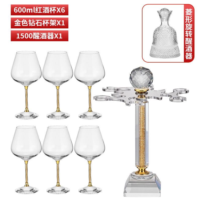 Wineglass, glass holder, wine decanter, 600 ml