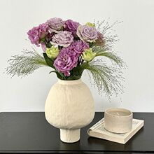 花瓶摆件客厅插花陶瓷轻奢感侘寂风新中式白色陶土陶罐白色厂批发