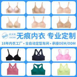 无痕内衣女一片式半杯小胸聚拢薄款无钢圈防下垂文胸胸罩定制批发