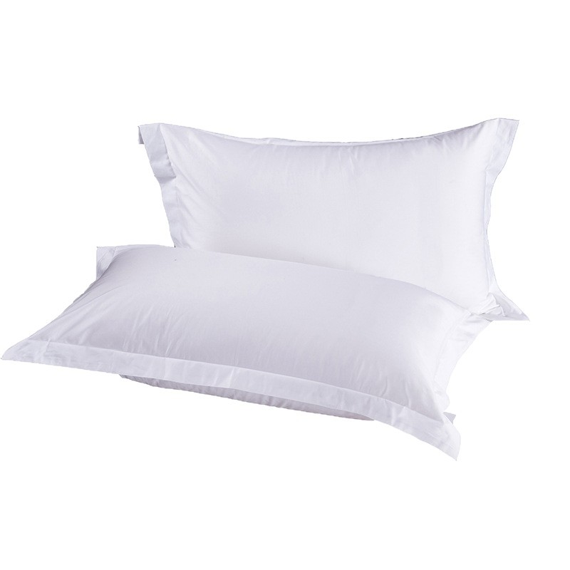 Customized Wholesale Pure White Satin Hotel Pillowcase Pure Cotton White Hotel Pillow Leather Pillowcase Hotel Linen