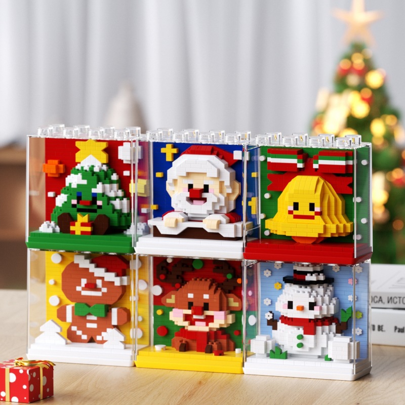 Chao Le Chuang 7255-7260 Santa Claus Gingerbread Man Montaje transfronterizo de bloques de construcción Juguetes para niños Regalos al por mayor