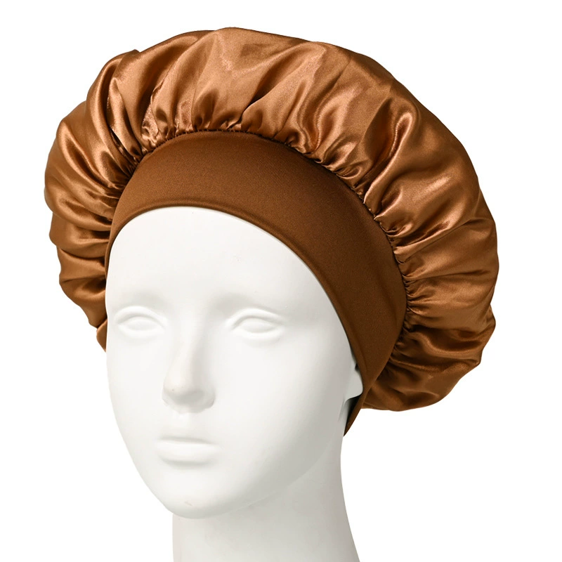 Ночная шапочка с эластичной повязкой, high-density milk silk и состин, регулир. 30 см