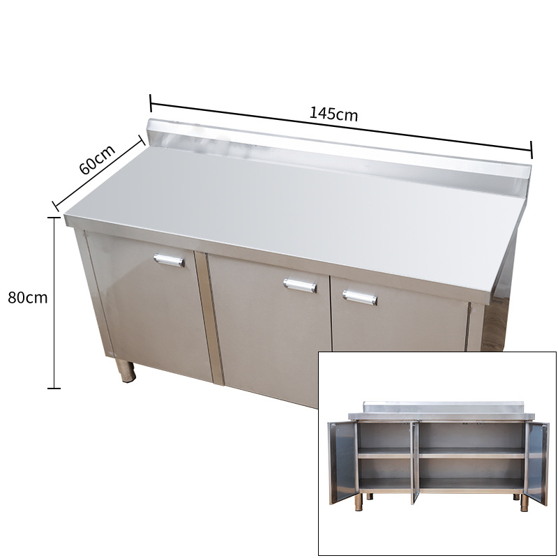 Commercial 304 cocina lavabo de acero inoxidable gabinete lavabo de verduras cubierta gabinete de gabinete doméstico comercial