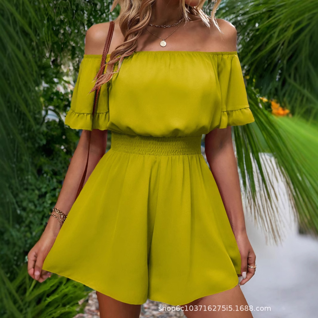 European and American Cross-Border Women's Clothing 2026 Summer New Style Off-Shoulder Jumpsuit