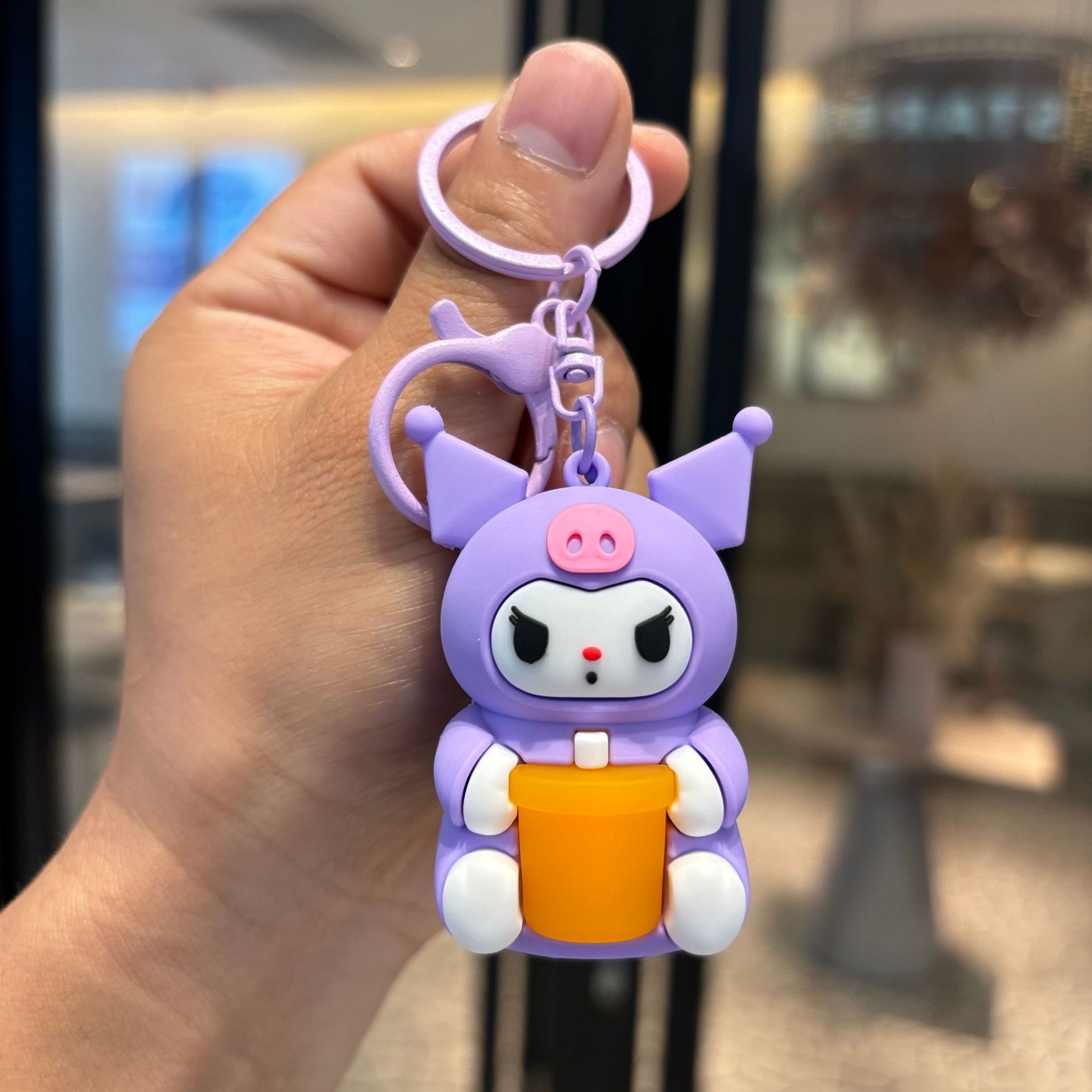 Transfronterizo Kapibara iluminación llavero Kullomi llavero muñeca pequeño beaver colgante colgante