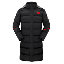 新款长款中国队加厚棉袄服男长款过膝冬季体育生国服棉衣袄子外套