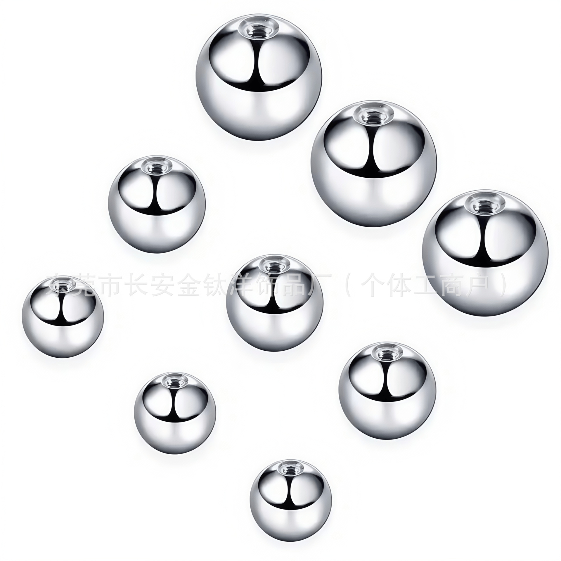 F136 Titanium Externally Threaded Tongue Nail Lip Labret Barbell with Ball - G23 Titanium Piercing Jewelry 1.6mm detail image 7