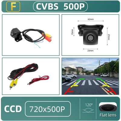 Ahd1080P High-Definition Night Vision Car Camera Reversing Image Rear View High-Definition Camera (Vehicle camera) - ccd-cvbs-flat-lens