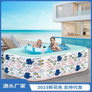 [Cross-border Hot Sale] Thickened Children's Swimming Pool Inflatable Pool Household Play Pool Kids Fishing Pool Toy Pool
