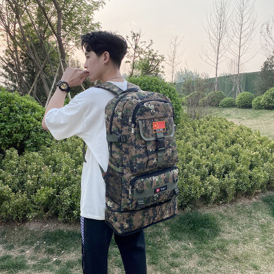 55 capacity outdoors Backpack men and women leisure time travel Backpack 2021 new pattern Water splashing camouflage knapsack