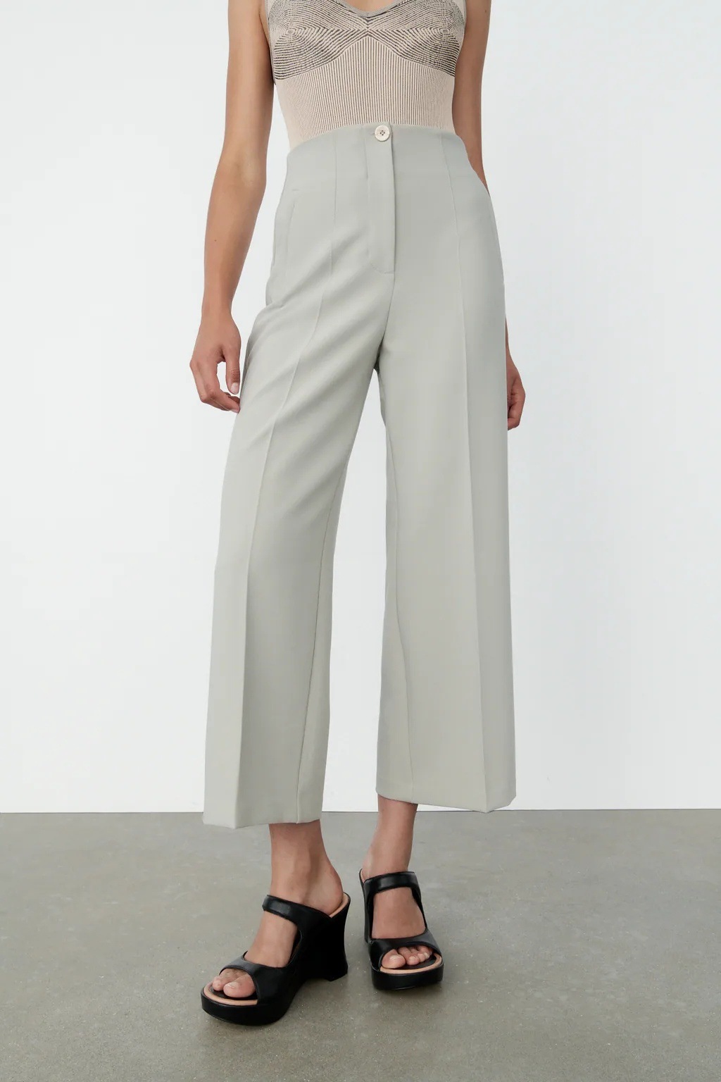 women s high-waist wide-leg  straight-leg pants nihaostyles clothing wholesale NSAM77816