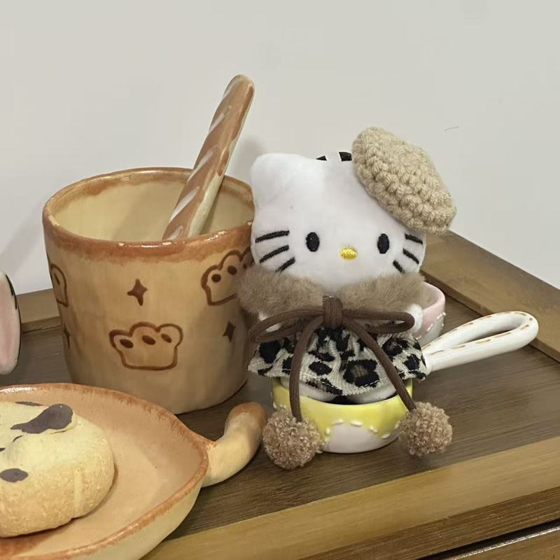 粉墨kitty小香风裙摆玩偶背包挂件ins风高级感精致挂饰爱心扣钥匙|undefined