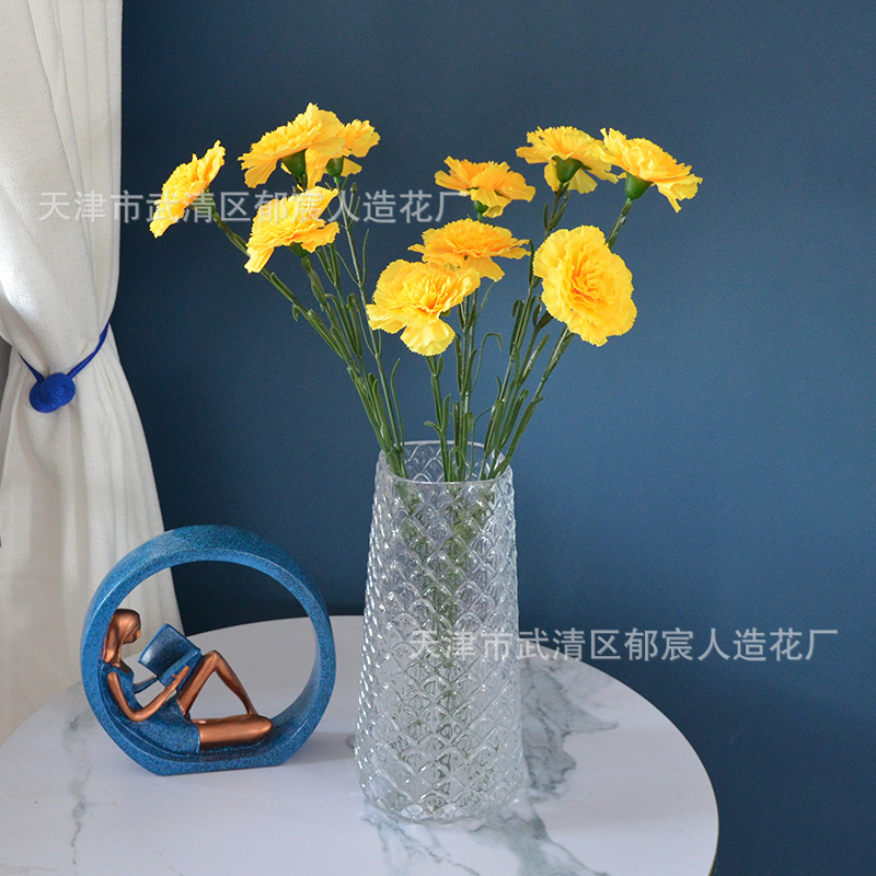 Clavel única flor artificial Día DE LA Madre ramo cesta de flores arreglo de flores centro comercial ambiente de vacaciones modelado diseño