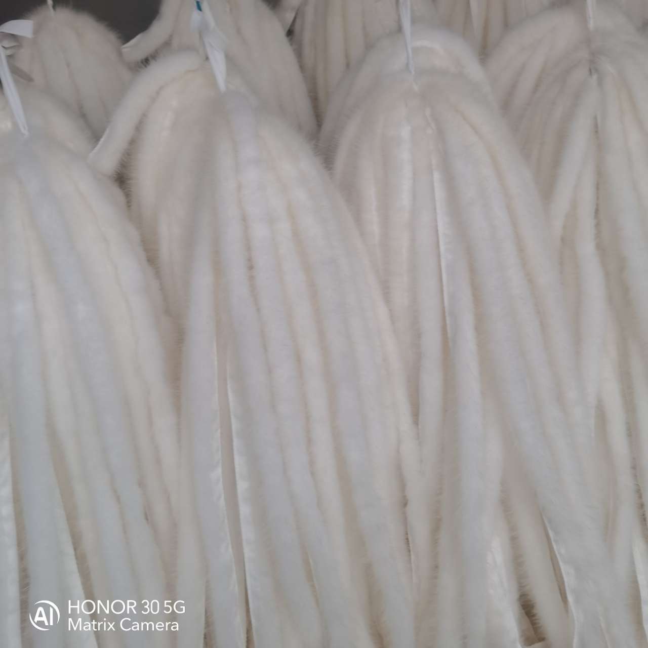 现货白色水貂毛条唐装汉服毛边diy辅料服装帽条真水貂条量大优惠