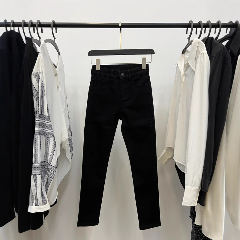 Single-Tail Slim-Fit Slim Relaxed Straight-Leg High-Waist Skinny Jeans