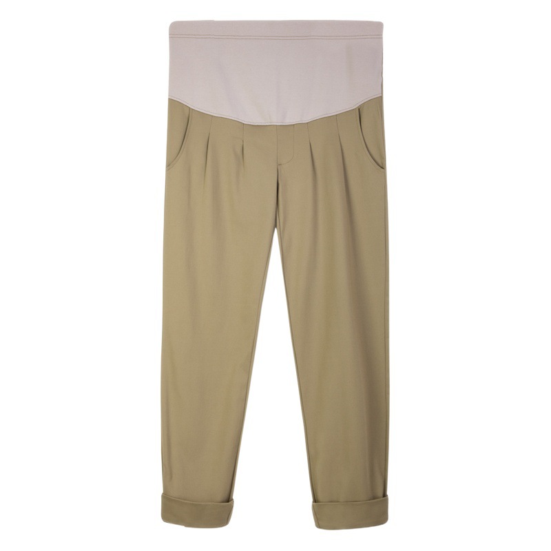 Ropa de mujer embarazada primavera y otoño estilo coreano pantalones harén pantalones de apoyo del vientre de las mujeres embarazadas algodón casual más tamaño cómodo pantalones de las mujeres embarazadas al por mayor