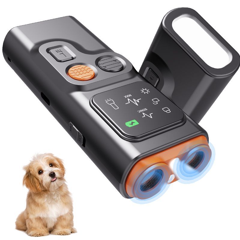 Transfronterizo ultrasonido conductor de perros doble sonda lámpara LED multifuncional entrenador de perros de mano amazon p7 image 7