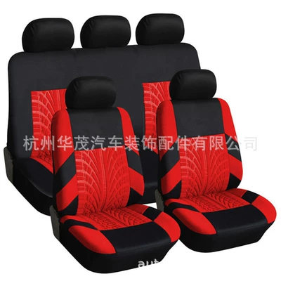 Universal seat cover car supplies cushion seat cover - red-9-piece-set-new-huamao-size