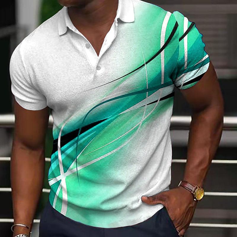 Camisa Polo de manga corta con botón 3D personalizado, suministro directo de fábrica 3D, entrega de alojamiento completo de Temu