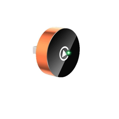 Wireless Carplay module, no need to disassemble the car. Orange, round USB model. Navigation, music, and screen mirroring all in one (Simsiz CarPlay və Android Auto) - d532-apple-version-orange-standard-model
