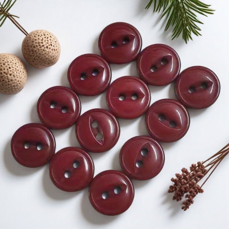 Shirt Buttons Burgundy Versatile Unisex Shirt Buttons Clothing Decorative Buttons Small Fashion Resin Buttons