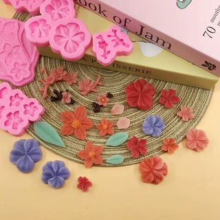 扶桑花梅花桃花野花桃枝轨迹模具翻糖巧克力蛋糕装饰烘培滴胶