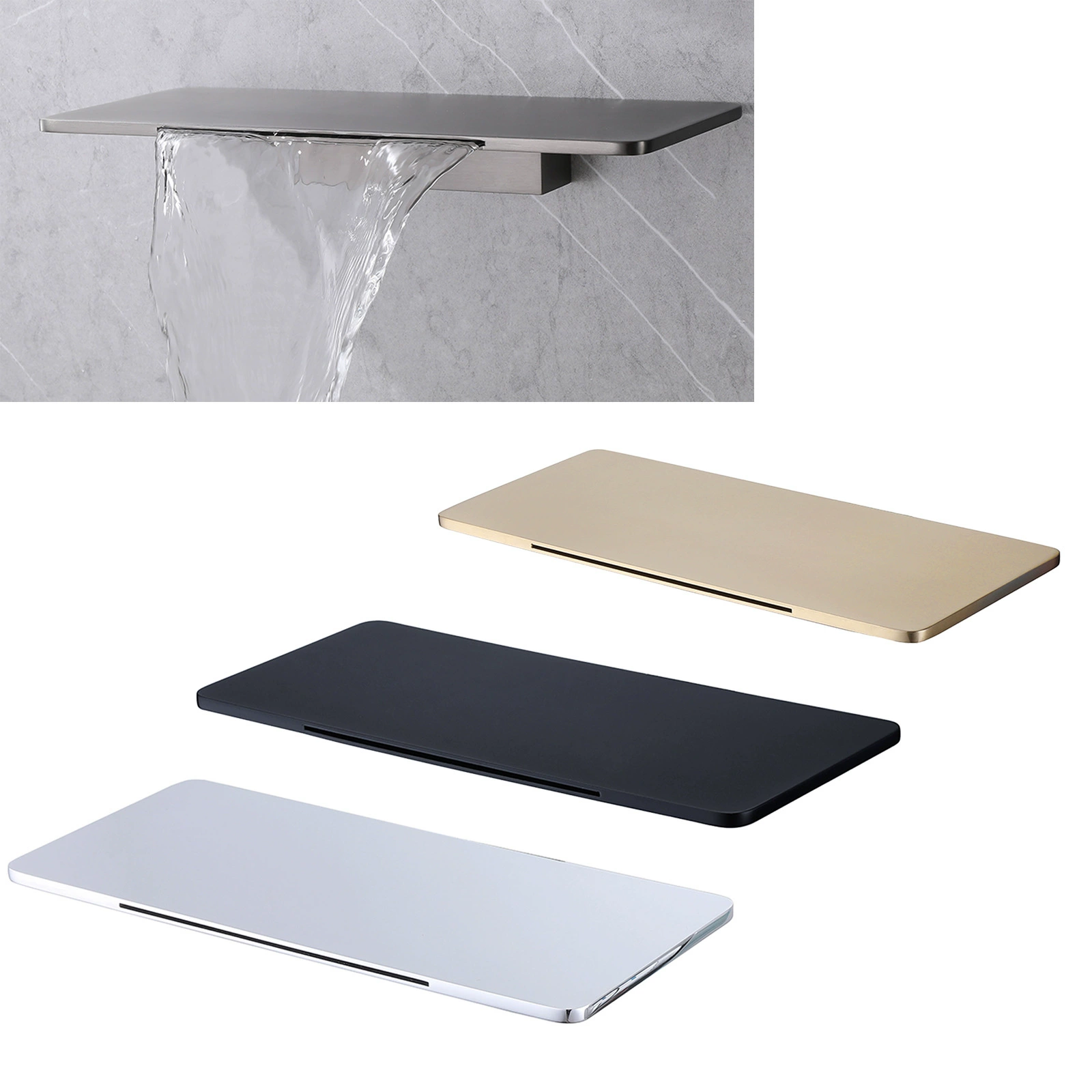 Оптовый производитель HIDEEP: встраиваемый смеситель для ванны с водопадом, медный, матовое золото, однорычажный.