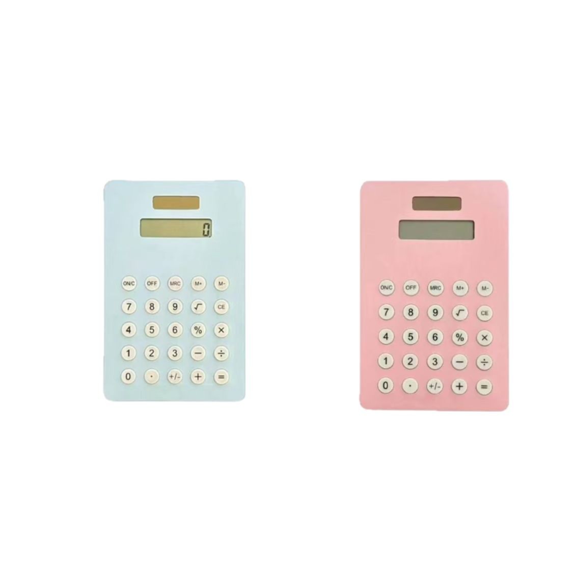 Fábrica al por mayor color caramelo creativo ultrafino pantalla grande de 8 dígitos papel de Protección Ambiental solar Calculadora de estudiante regalo