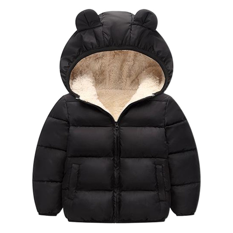 Winter New Children's Lamb Velvet Cotton-padded Clothes for Boys and Girls Rabbit Ears Thickened Cotton-padded Coat for Children and Baby Cotton-padded Coat
