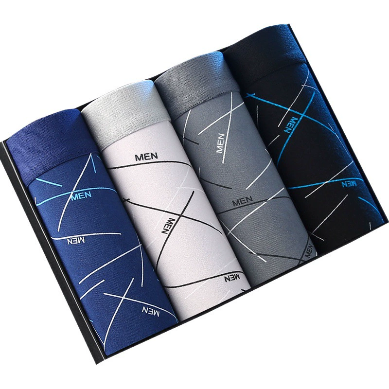 [Новые взрывы] Мужское нижнее белье Мужские боксеры Молодежные боксеры со средней талией Мужские шорты больших размеров Шорты на голову