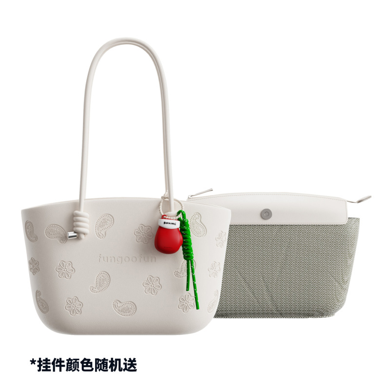 fungoofun梵高范腰果花包可爱大容量托特包防水防污通勤单肩包包|undefined