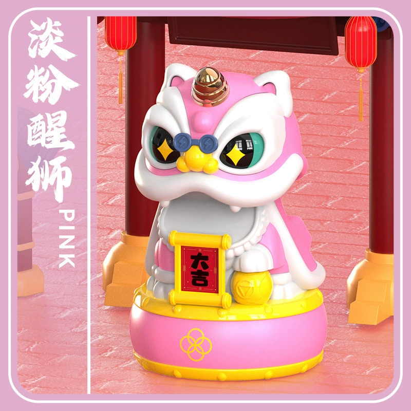 2024 new national trend solar nod to attract wealth and wake up the lion car safety car ornaments opening jewelry wholesale factory