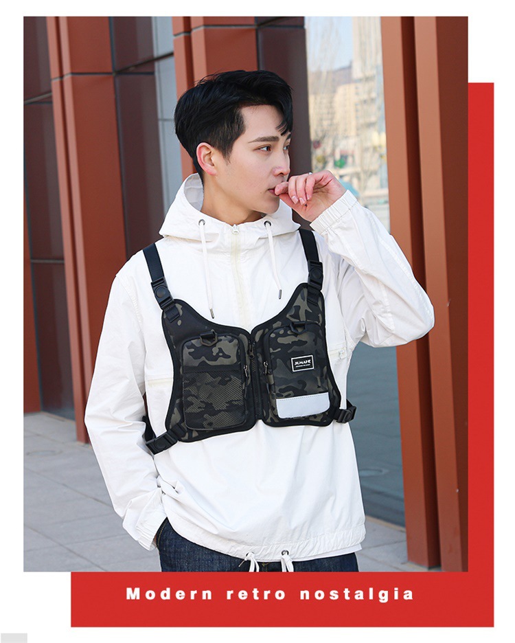 Nouveau sac de course de nuit en tissu Oxford camouflage pour hommes et femmes, sac de poitrine tendance de marque pour sports de plein air, sac à dos de cyclisme_voghion.com