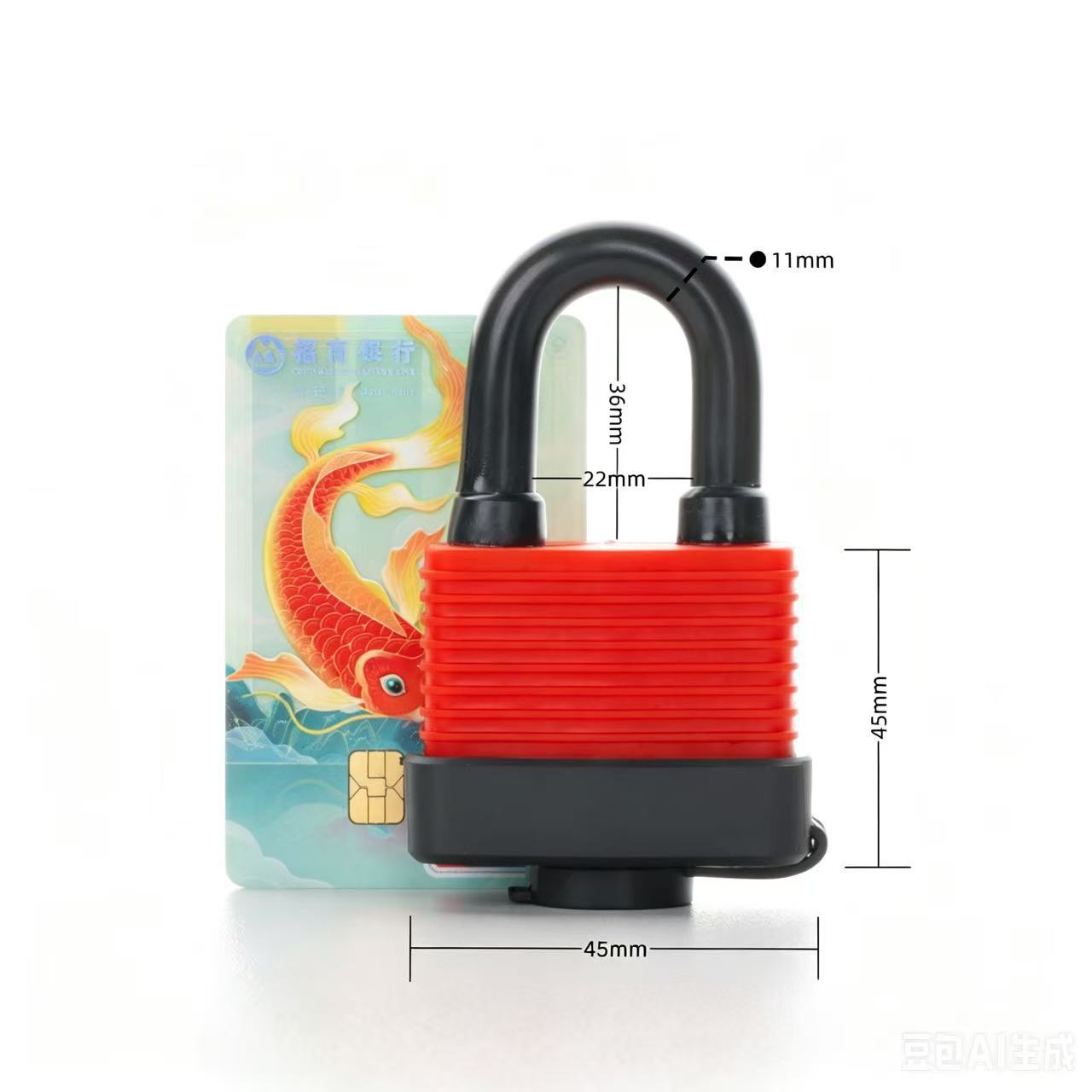 Multi-layer padlock, waterproof lock, rubber outdoor rust-proof and rain-proof household lock, universal outdoor small padlock