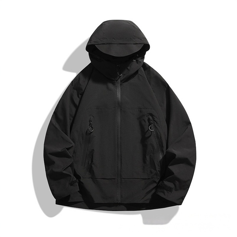 Autumn Hooded Hard Shell Jacket Men's Spring and Autum Trendy Waterproof Hiking Outdoor Mountaineering Clothing Couple Jacket Jacket