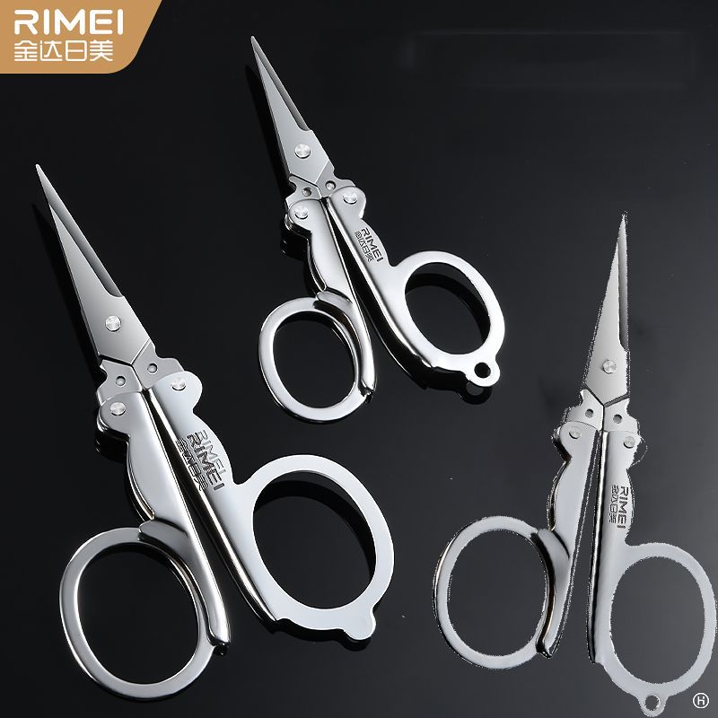 Inventario de acero inoxidable tijeras de pesca tijeras plegables Jinda Rimei tijeras portátiles mini tijeras de viaje