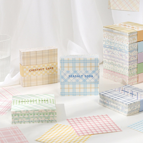 Paper dyeing note paper plaid element series creative plaid ins style message note paper 10 styles