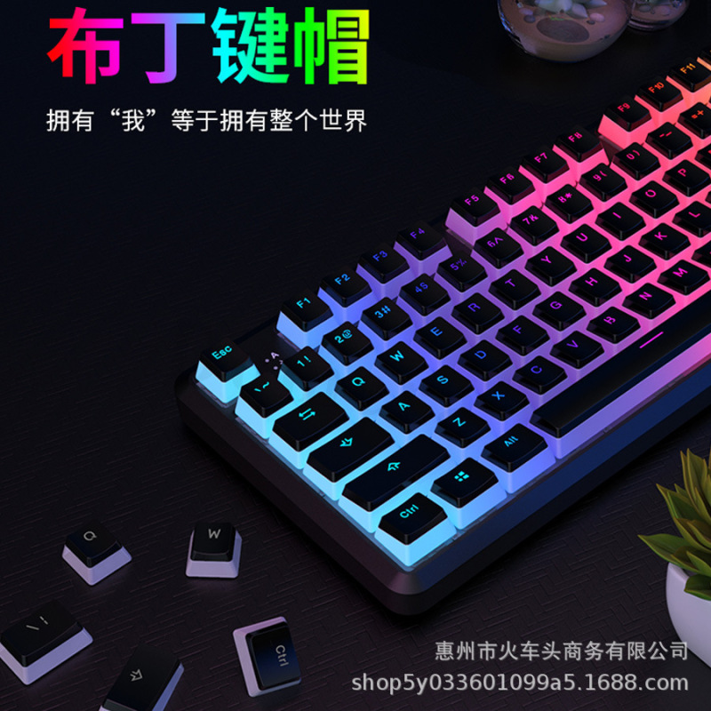 Double skin milk pudding PBT key cap phonetic Thai Korean Russian Spanish DIY keyboard matte 117 full key two-color
