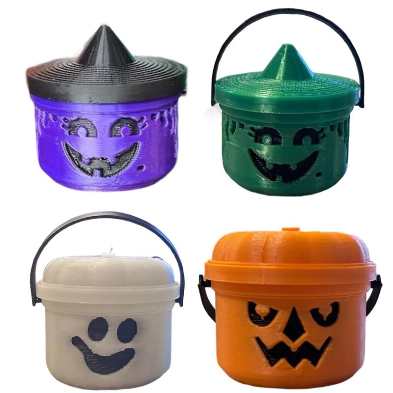 Miniboobuckets Pumpkin Bucket Halloween Decoration Candy Gift Box New Gift Doll Modern Simple