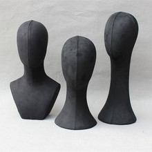 彩色帽子展示架头模假人头饰品围巾假发展示道具可直插针发泡假头