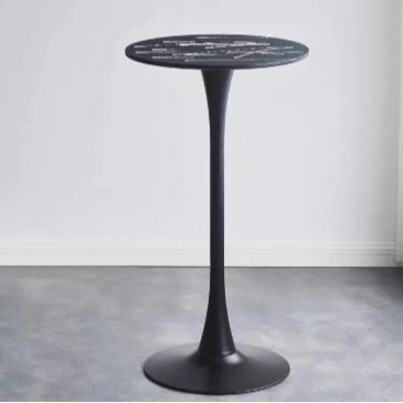 블랙 질감의 105cm 높이 바 테이블