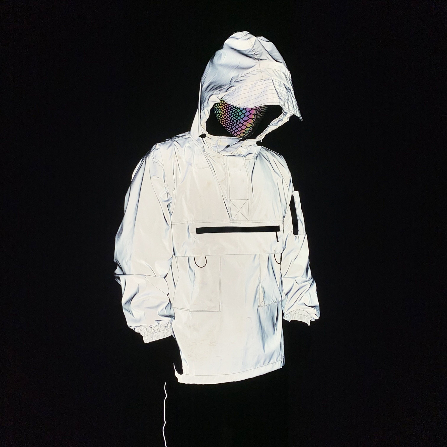 Abbigliamento da uomo multitasche tattico funzionale stile colorato riflettente giacca da lavoro coppia giacca con cappuccio d'assalto larga_voghion.com