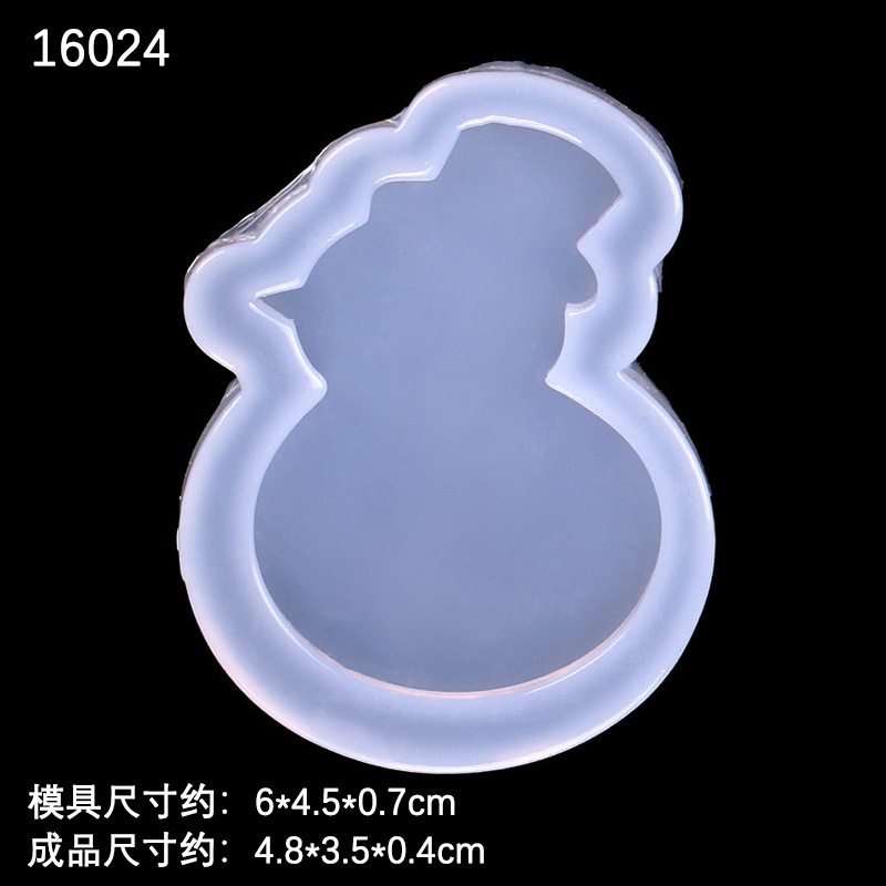 Árbol de Navidad muñeco de nieve espejo epoxi molde de silicona DIY accesorios para teléfonos móviles colgante copo de nieve ELK molde epoxi en stock