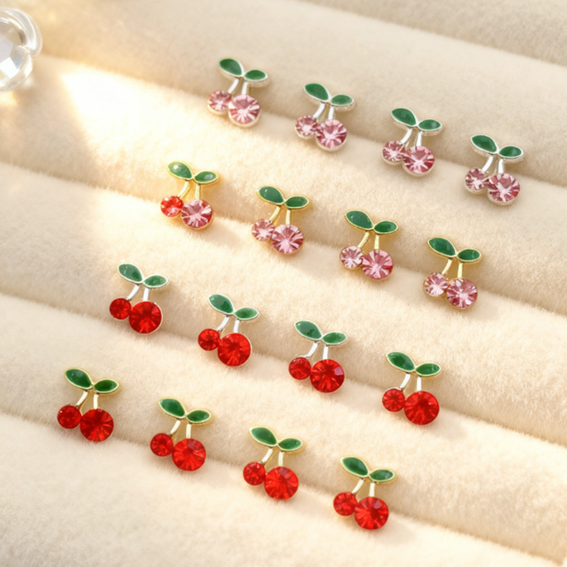 Red Cherry joyas de uñas accesorios de decoración de uñas para usar joyas de uñas DIY joyas de uñas al por mayor