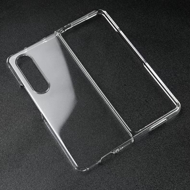 Suitable for Samsung Z Fold 60% off Foldable Screen Phone Case, Simple Samsung Seventh and Eighth Generation Glossy Pc Transparent Protective Case