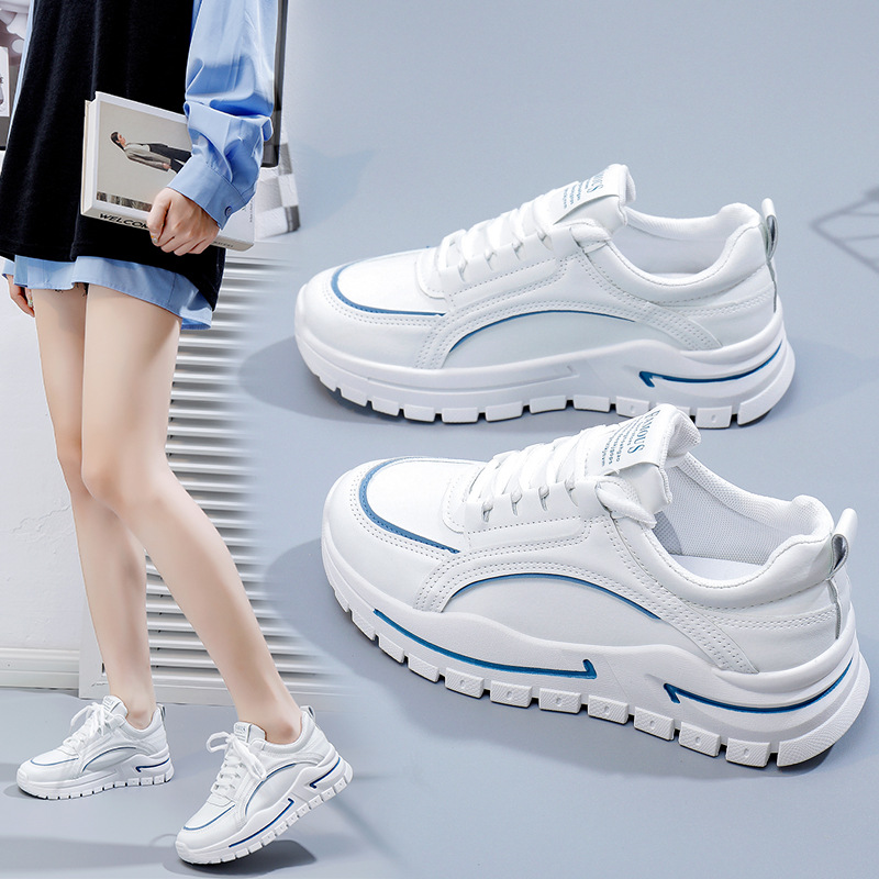 Women's shoes 2022 Autumn new pattern The thickness of the bottom Diddy Korean Edition Round non-slip student Casual shoes OTX003