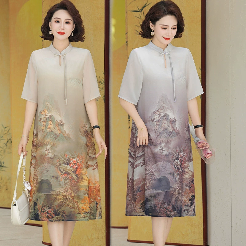 2025 новое платье с длинными рукавами, модное новое платье с цветочным принтом, большой размер, юбка средней длины, закрывающая живот, для похудения