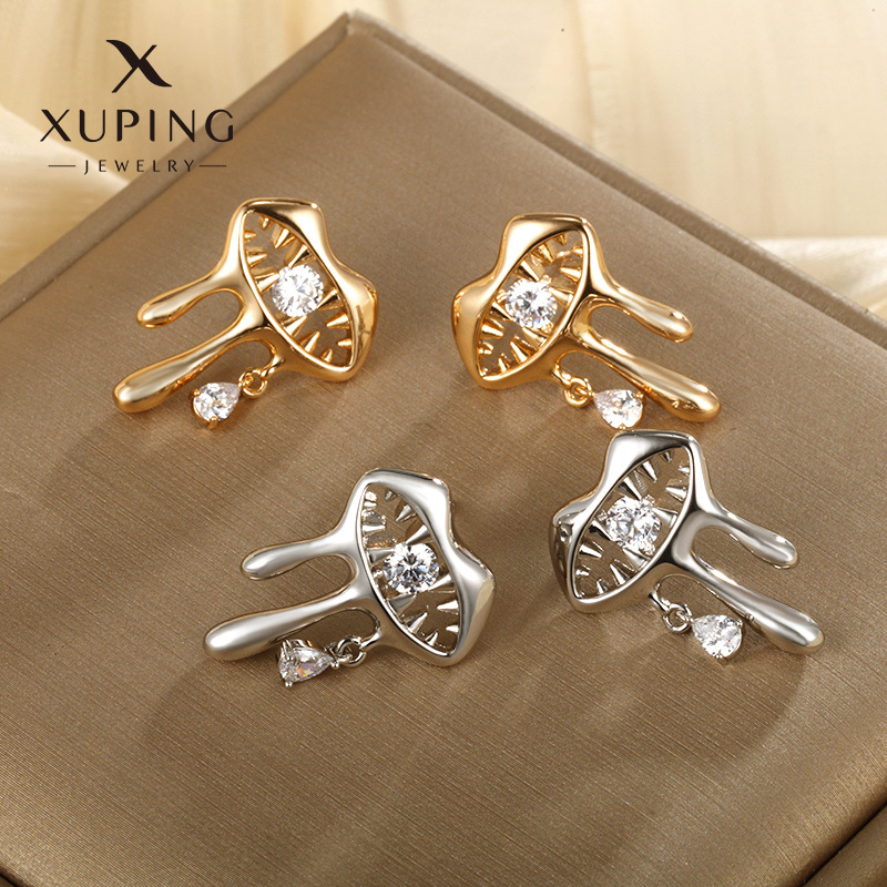 Xuping joyas europeas y estadounidenses transfronterizas nuevo estilo hip-hop retro ojos personalidad de lágrimas oscuras ojos diabólicos orejetas mujeres