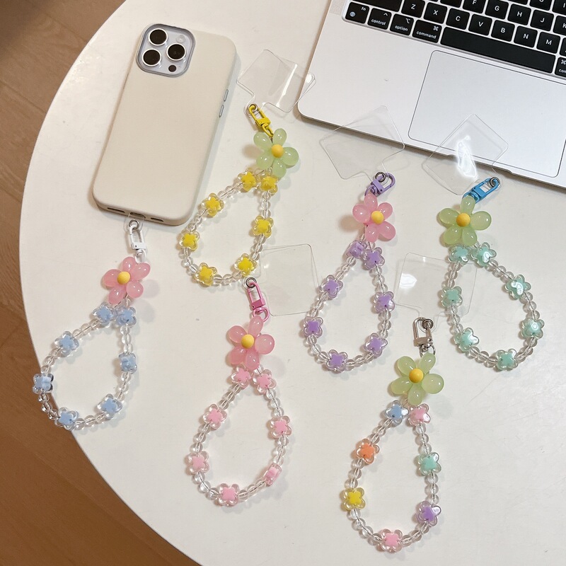 New mobile phone case bracelet short high-end bow diy handmade jewelry pearl chain accessories wholesale