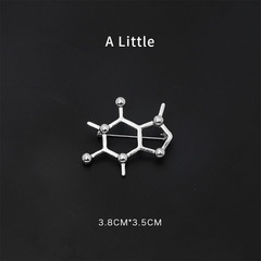 Original design biological element molecular formula chemical molecule metal badge accessories medical student bag clothing decoration